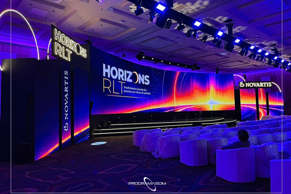 Telão curvo para eventos: como um painel de LED de mais de 120 m² transformou o Horizon RLT